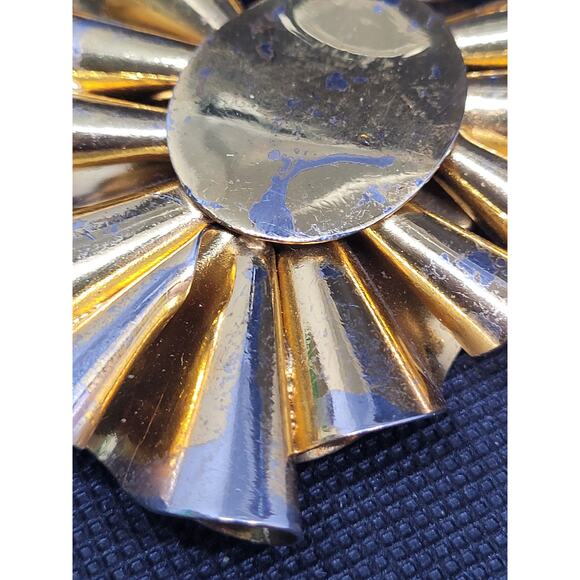 Vintage Black Cameo Gold Vermeil Bow Brooch Clip – Chic Retro Accessory - Picture 9 of 10